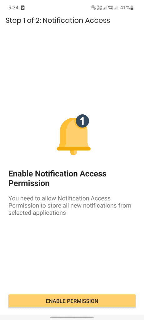 Unseen Messenger - Enable Notification Access
