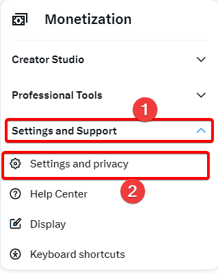 X Settings and privacy