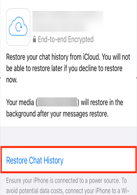 Chat history restoration
